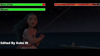 Moana amp Maui vs TeKa First Fight with healthbars [upl. by Freya]