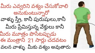 Mutram to Stri Purusha Vashikarana MantramLove Tips And Remedies Shakti Sadhana Telugu [upl. by Annal496]