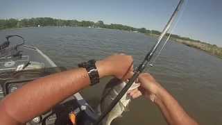 Bass Fishing Memphis Lake Nebraska [upl. by Adliwa]