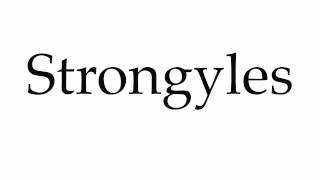 How to Pronounce Strongyles [upl. by Aleuname]