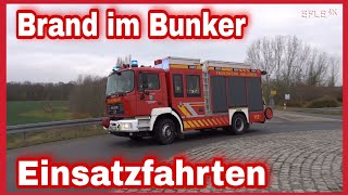 Einsatzfahrten Feuerwehr Eisdorf Teutschenthal Holleben und Bad Lauchstädt Übung Brand im Bunker [upl. by Karlen281]