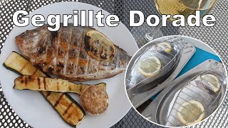 Gegrillte Dorade  Fisch grillen  Ganzen Fisch mit Zitrone und Rosmarin vom Grill  sehr aromatisch [upl. by Akem]