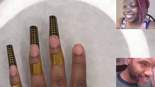 🔴 Acrylic Nails with nail forms  Watch Hubby Do My Nails LIVE LongHairPrettyNails [upl. by Elleirbag]