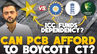 PCB vs BCCI CA amp ECB Dependency on ICC funds  Can PCB afford to boycott Champions Trophy 2025 [upl. by Nesyla]