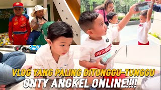 DUO BAYI IMUT AKHIRNYA KETEMU ABE CEKUT JADI DINOSAURUS BUAT KETEMU CIPUNG DI ANDARA [upl. by Alliuqaj]