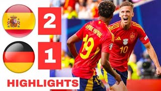 Germany vs Spain 12 Latest Highlights amp All Goals Euro 2024  Mikel Merino Goal  Spain to Semi [upl. by Yffat346]