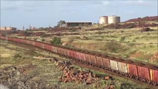 Rio Tinto Ore Train arriving into Dampier Port Part 2 [upl. by Dobbins]