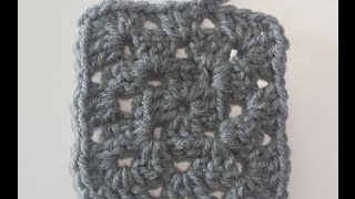 granny square haken in 1 kleur  1 colour granny [upl. by Nnav]