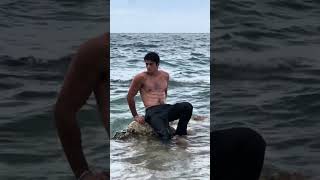 A lost merman 🧜‍♂️ malemodel mermaid merman wayofwater oceanwaves [upl. by Oppen]