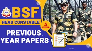 BSF Head Constable Previous Year Papers [upl. by Emaj]