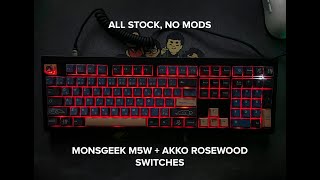 MONSGEEK M5W  AKKO ROSEWOOD SWITCHES NO MODS ALL STOCK [upl. by Annoda]