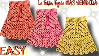 ⛔️ La FALDA tejida MÁS VENDIDA a crochet PASO A PASO 😍 [upl. by Alil]