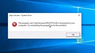 How to Fix Error MSVLR110 dll System Error The program cant start because [upl. by Naras]