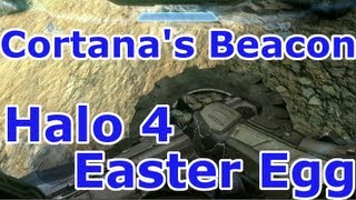 Halo 4  Cortanas Tire Distress Beacon Easter Egg [upl. by Reibaj]