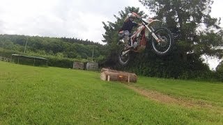 Log Jumping for Beginners  Part 2 Slightly Bigger Log  KTM Freeride 350 amp EXCF [upl. by Sollie]