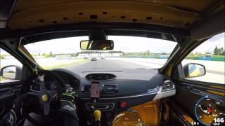 Magny Cours F1 Trackday Megane RS GT Performance 400 Fun lap with Porsche 997 GT3 [upl. by Aisatal]