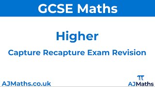 Exam Revision for Capture Recapture  GCSE Maths [upl. by Sadirah]