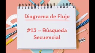 📒DIAGRAMAS DE FLUJO  FACIL 13  Búsqueda Secuencial [upl. by Kramnhoj699]