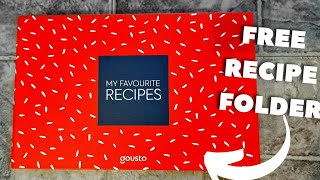 How to order a FREE Recipe Folder from Gousto [upl. by Janey86]