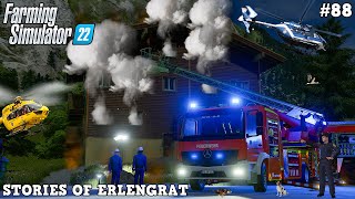 HUGE FIRE  FARMHOUSE BURNED DOWN 🔥😱🚒💨  Erlengrat  FS22  Timelapse 88 [upl. by Sacul]