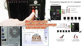 How to Connect 51 Channel Speaker to your pc Like Cinema Hall [upl. by Kingsly328]