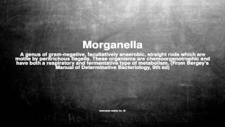 Medical vocabulary What does Morganella mean [upl. by Ozner]