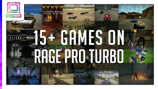 15 Video Games Running On ATI Rage PRO Turbo AGP 2024 [upl. by Anilrac627]