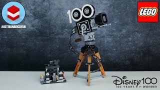 LEGO Disney 43230 Walt Disney Tribute Camera Speed Build Review [upl. by Pattie]