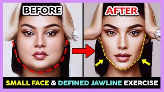 ✨GET SMALL FACE amp MORE DEFINED JAWLINE EXERCISE  Sharp amp Strong Jawline Chiseled Jawline Mewing [upl. by Notnroht]