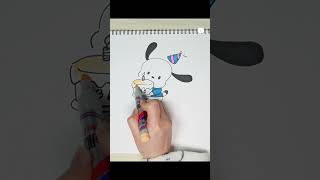 Drawing Sanrio Character quotPochacoquot 02 [upl. by Odelle]