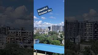 Beautiful October sky with cotton candy clouds and blue sky [upl. by Udale]