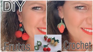 DIY Como hacer los pendientes de frutas a crochetamigurumi que son tendencia este verano  2020 [upl. by Yssirhc]