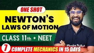 Newtons Law of Motion  Complete Chapter in One Video  ConceptsPYQs  Class 11th NEET [upl. by Neiht824]