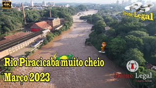 Rio Piracicaba muito cheio em Março 2023  Piracicaba river very full  Brazil drone Legal EP 153 [upl. by Yanat]