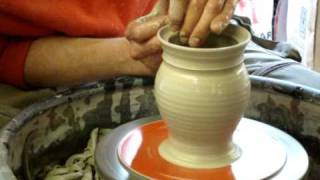 Ingleton Pottery Throwing a clay pottery coffee  storage jar amp lid [upl. by Oivaf457]