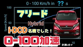 【iCDC最高】ホンダ フリードハイブリッド iDCD 0ｰ100キロ加速 GPS計測 HONDA FREED 15Hybrid accelerationTEST [upl. by Anauqal592]