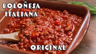 Salsa boloñesa Receta italiana Original  Como hacer salsa Bolognesa para pasta espaguetis Lasagna [upl. by Tommie112]