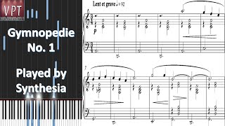 Gymnopedie No1 by Erik Satie played by Synthesia piano practice [upl. by Enilekaj]