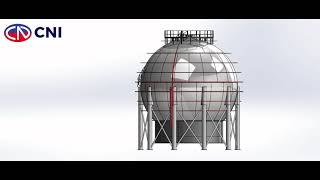 Pressure Spherical Tank Construction and Transport Video Demonstration  CN CO LTD [upl. by Kape]