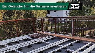 Geländer für Terrassen  ohne Befestigung in der Dachbahn montieren  Balastierte Geländersysteme [upl. by Zebada980]