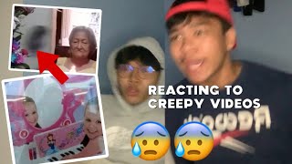 REACTING TO CREEPY VIDEOS 3AM EDITION [upl. by Ohcirej]