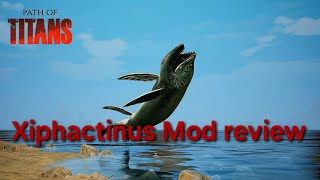 FUN FISH  Xiphactinus Mod Review  Path of titans [upl. by Ainahpets]