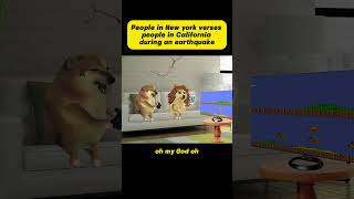 People in New york verses people in California during an earthquake funny animations [upl. by Lletniuq]