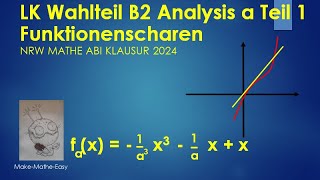 LK Prüfungsteil B2 Analysis Mathe Abi Klausur NRW 2024 Aufgabe a Teil1 [upl. by Deb]