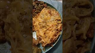 Fried chickenGreen beans with Smoked turkey meat and oven baked cheesy spaghetti [upl. by Anos]