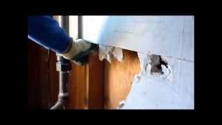 Hurricane Sandy Water Damaged Sheetrock Demolition [upl. by Midas919]