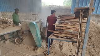 wood cutting multi rip saw machine [upl. by Nodlehs]