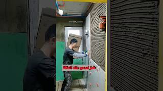 Wow good job wall tile installation P04 interior decoration walldecor [upl. by Perkoff]