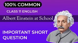 Albert Einstein at School class 11 Important Questions Answers AHSEC 2023  Albert Einstein AHSEC 23 [upl. by Ruyle289]