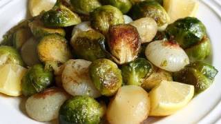 Brussels Sprouts Roasted with Cipollini Onions Recipe  Roasted Brussels Sprouts [upl. by Vaclav700]